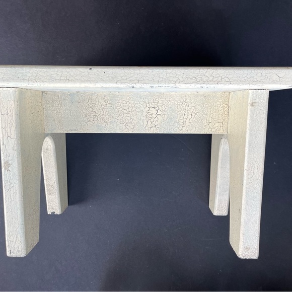 WINNIE THE POOH & CHRISTOPHER ROBIN VTG HAND PAINTED STEPSTOOL DECOR DISTRESSED - Picture 7 of 15